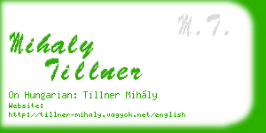 mihaly tillner business card